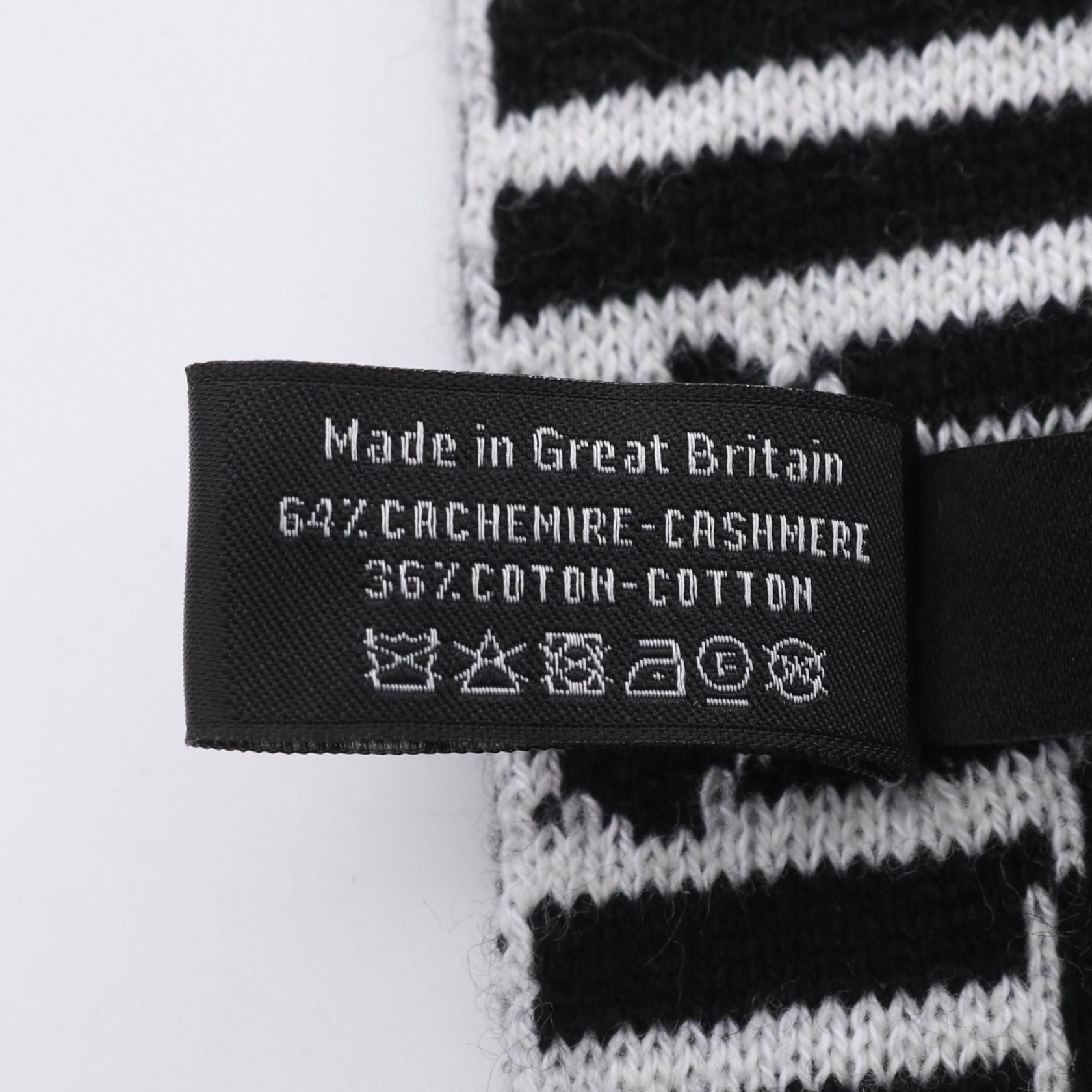 Chanel Black White Coco Mark Scarf Other Cashmere / Cotton 25ss