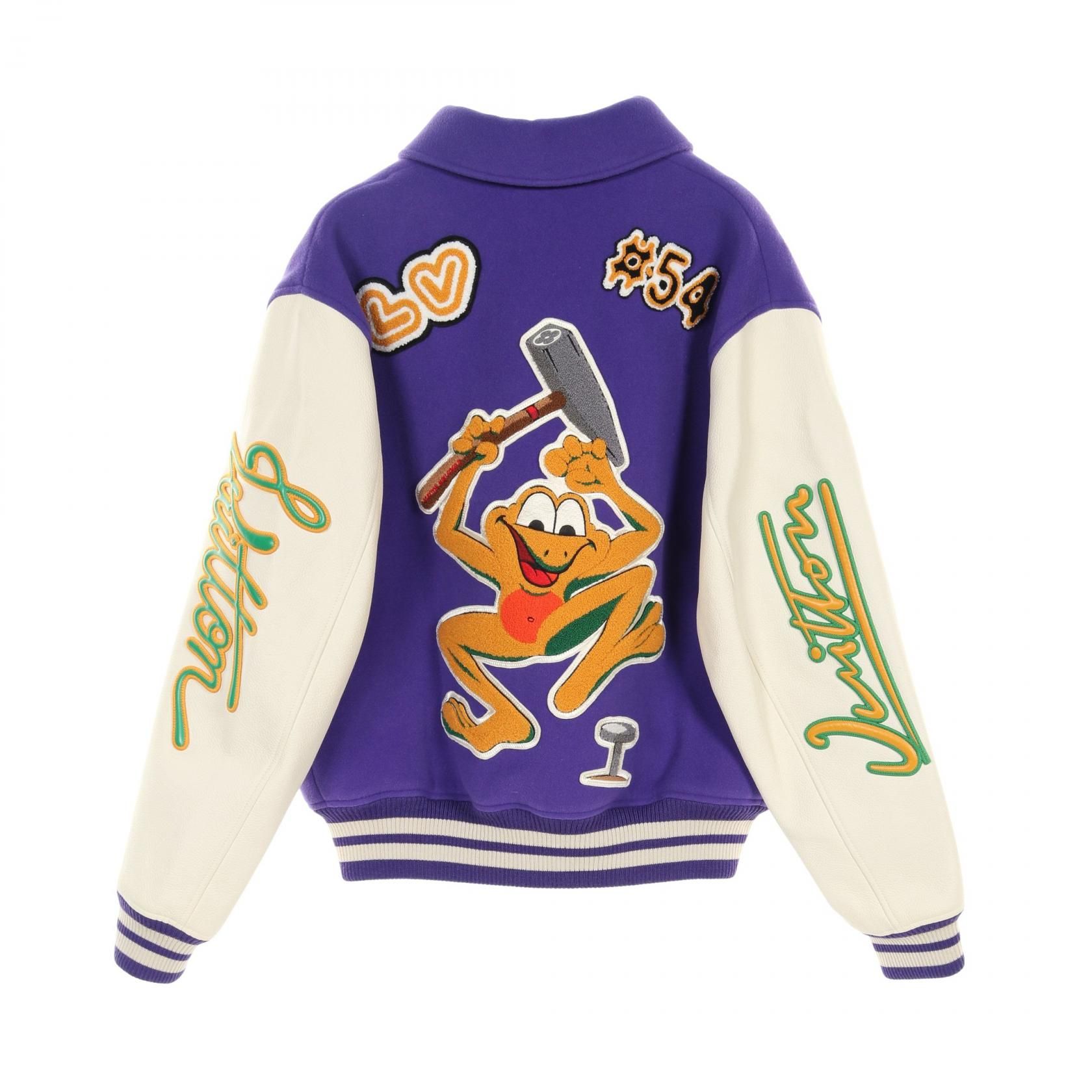 Louis Vuitton Multi Patch Mixed Leather Varsity Blouson Fig Purple White Multicolor Blouson Rm 222 Mjy Hnl 90e