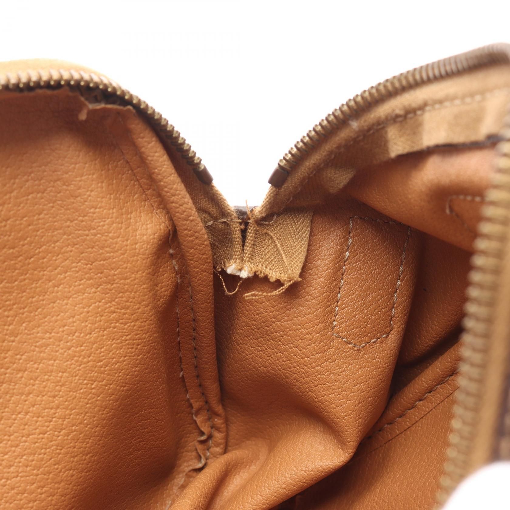 Celine Macadam Handbag Brown Pvc Coated Canvas