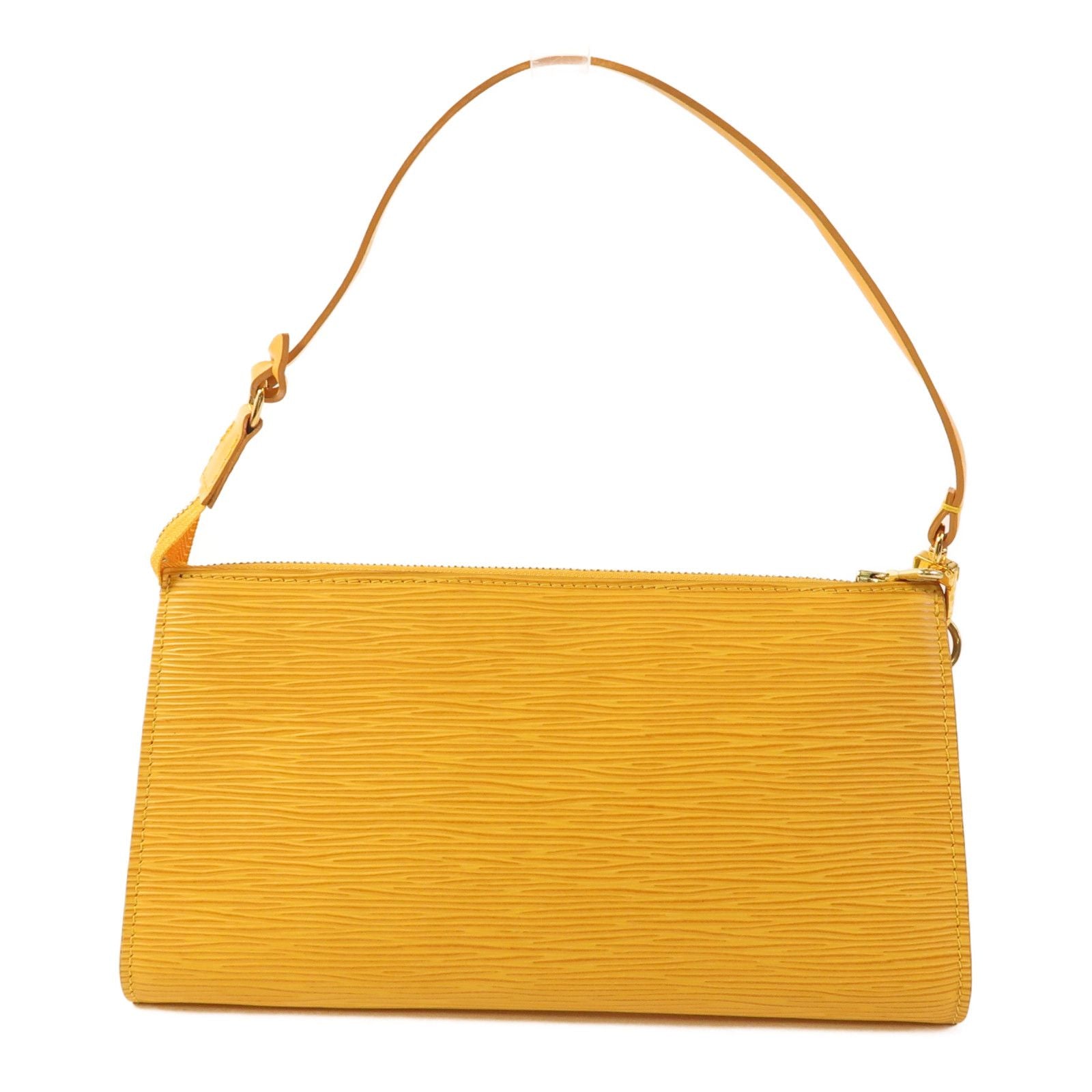 Louis Vuitton Epi Pochette Accessoires Pouch Kinpaku Handmade Bag Yellow Handbag M 5294a