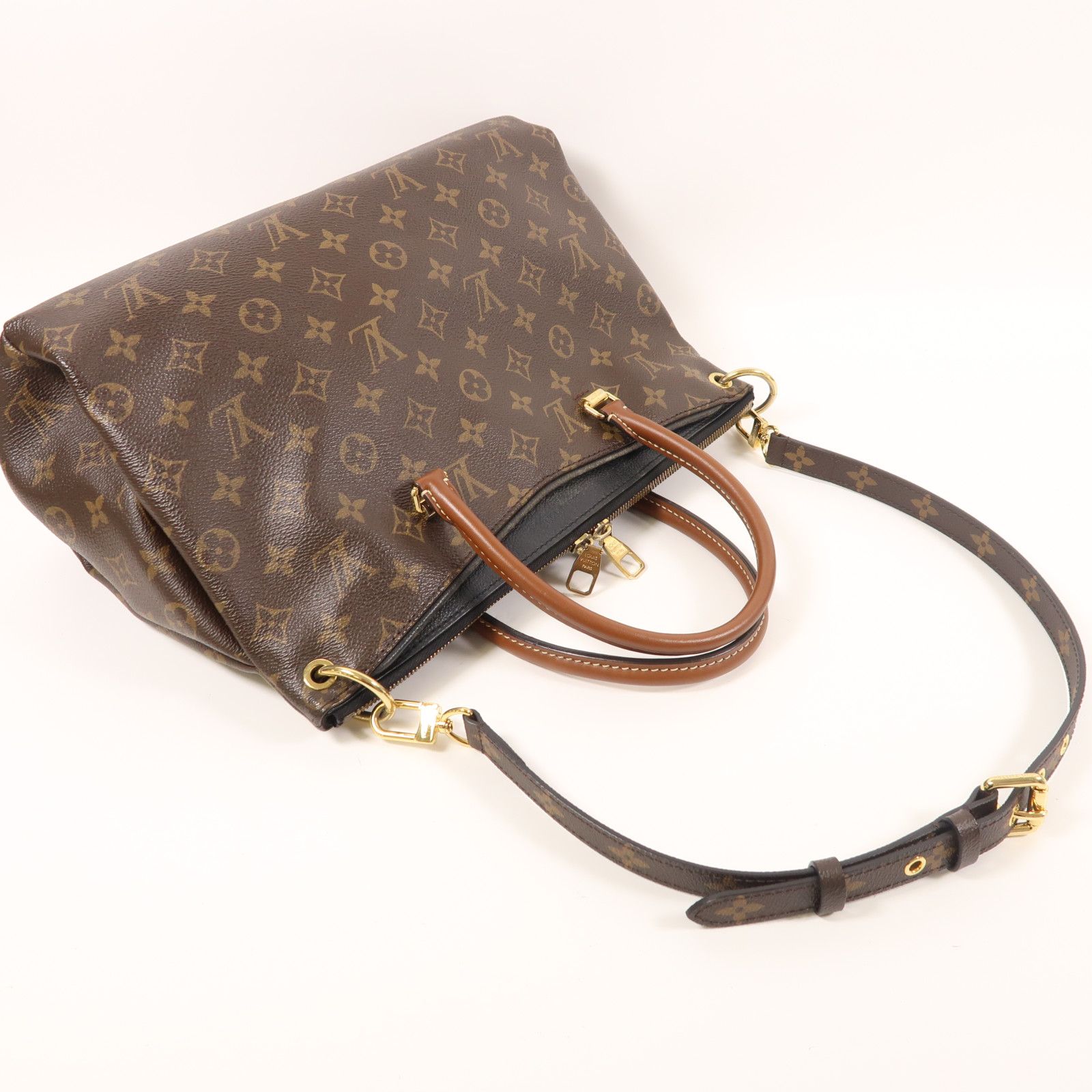 Louis Vuitton Monogram Pallas Hand-milled Shoulder And Back Bags Brown Noir 2way Shoulder Bag M 41064