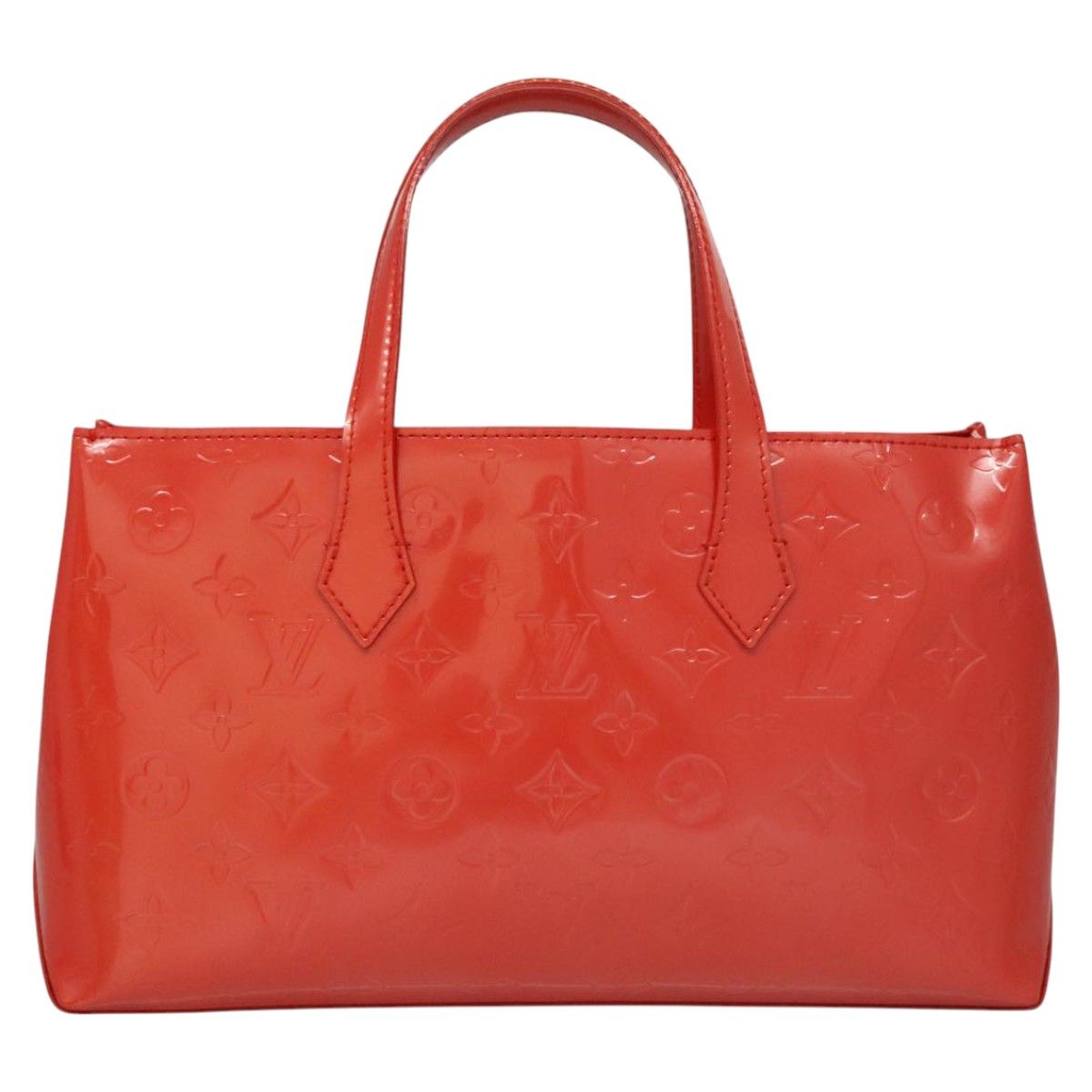 Louis Vuitton Vernis Wilshire Pm Hand Bag Orenge M 93644 Lv Auth