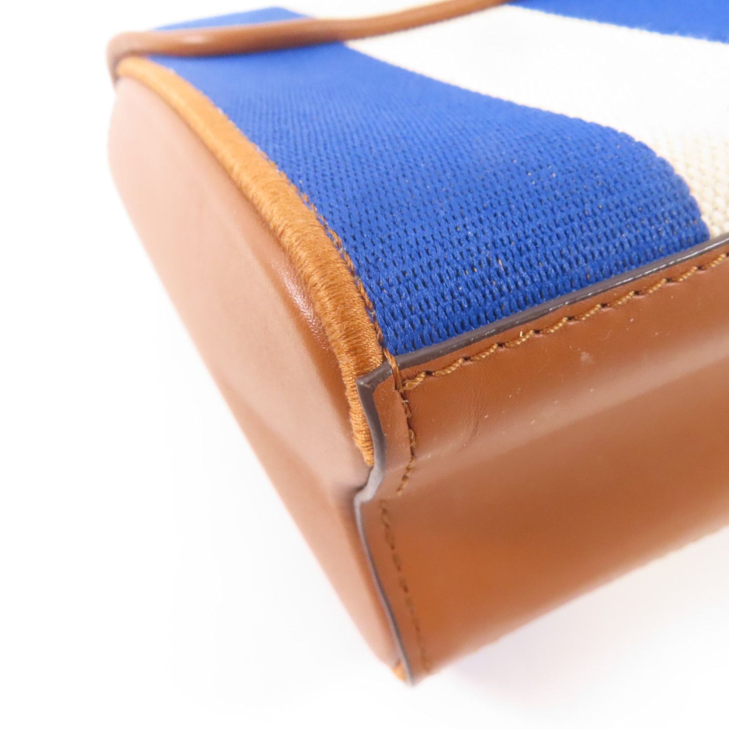 Louis Vuitton Canvas/leather Twist Gold Shoulder Back Bag Blue/white/black Blue White Blue/white/brown Shoulder Bag M 57