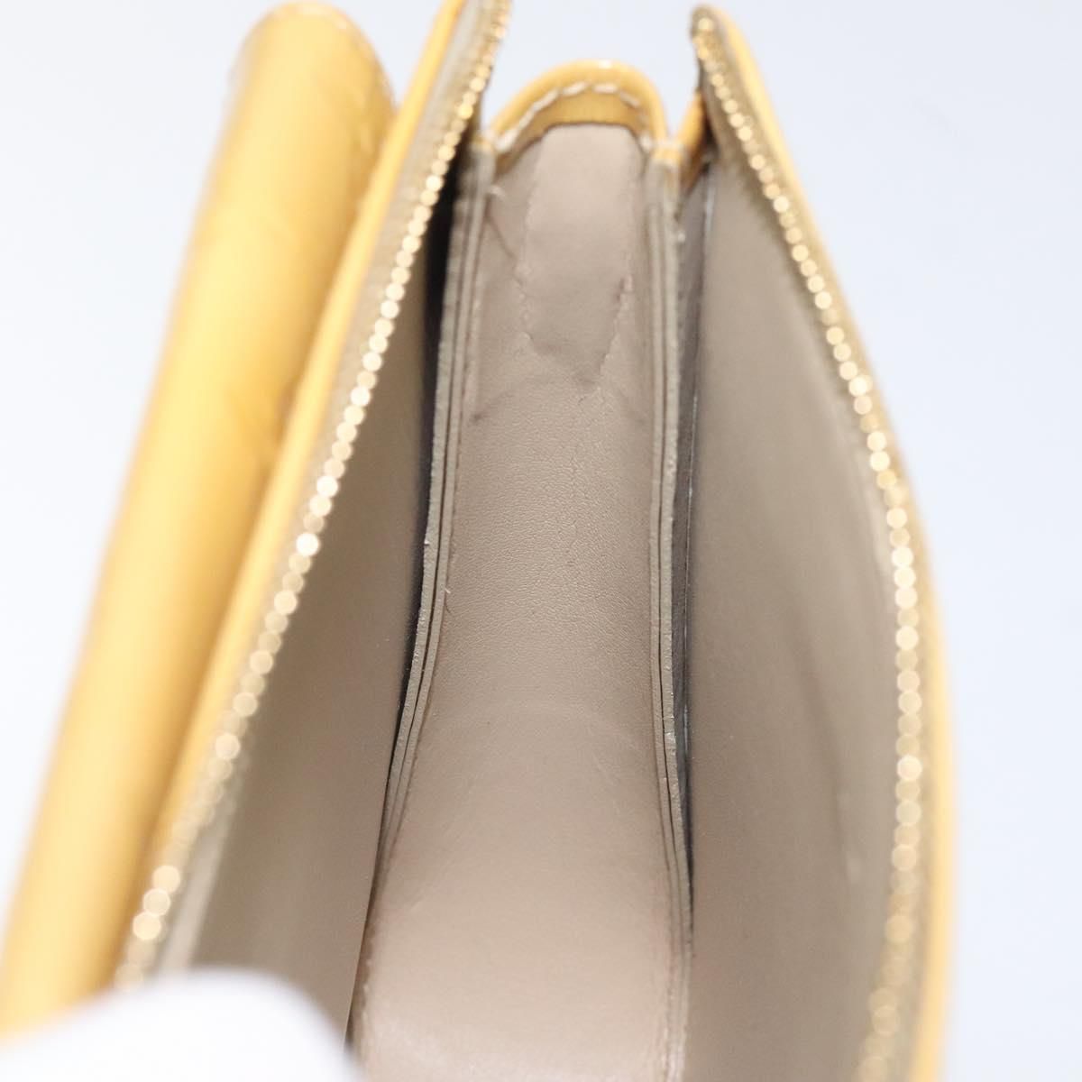 Louis Vuitton Vernis Motto Accessory Pouch Beige M 91136 Lv Auth