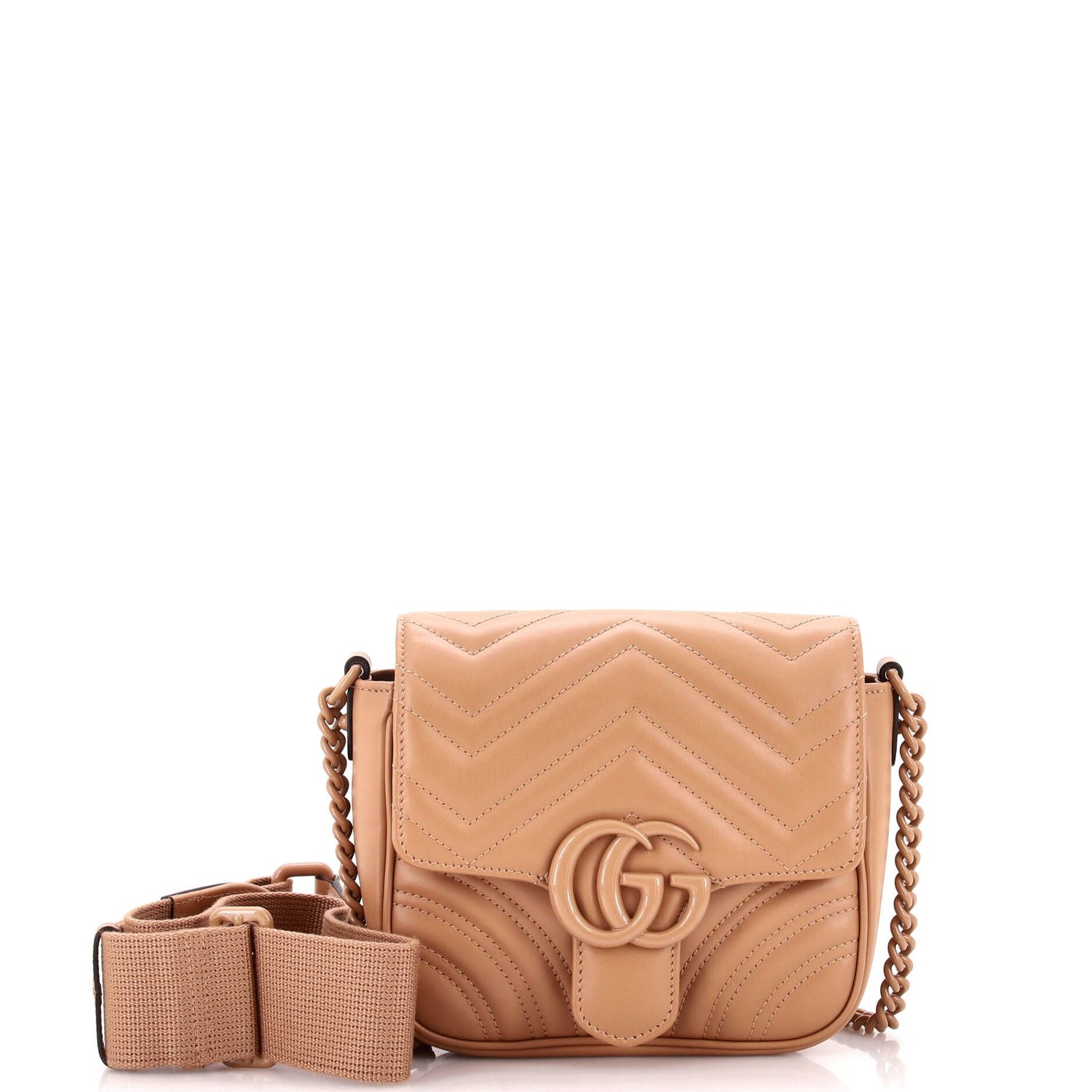 Gucci GG Marmont Convertible Flap Shoulder Bag Matelasse Leather Mini