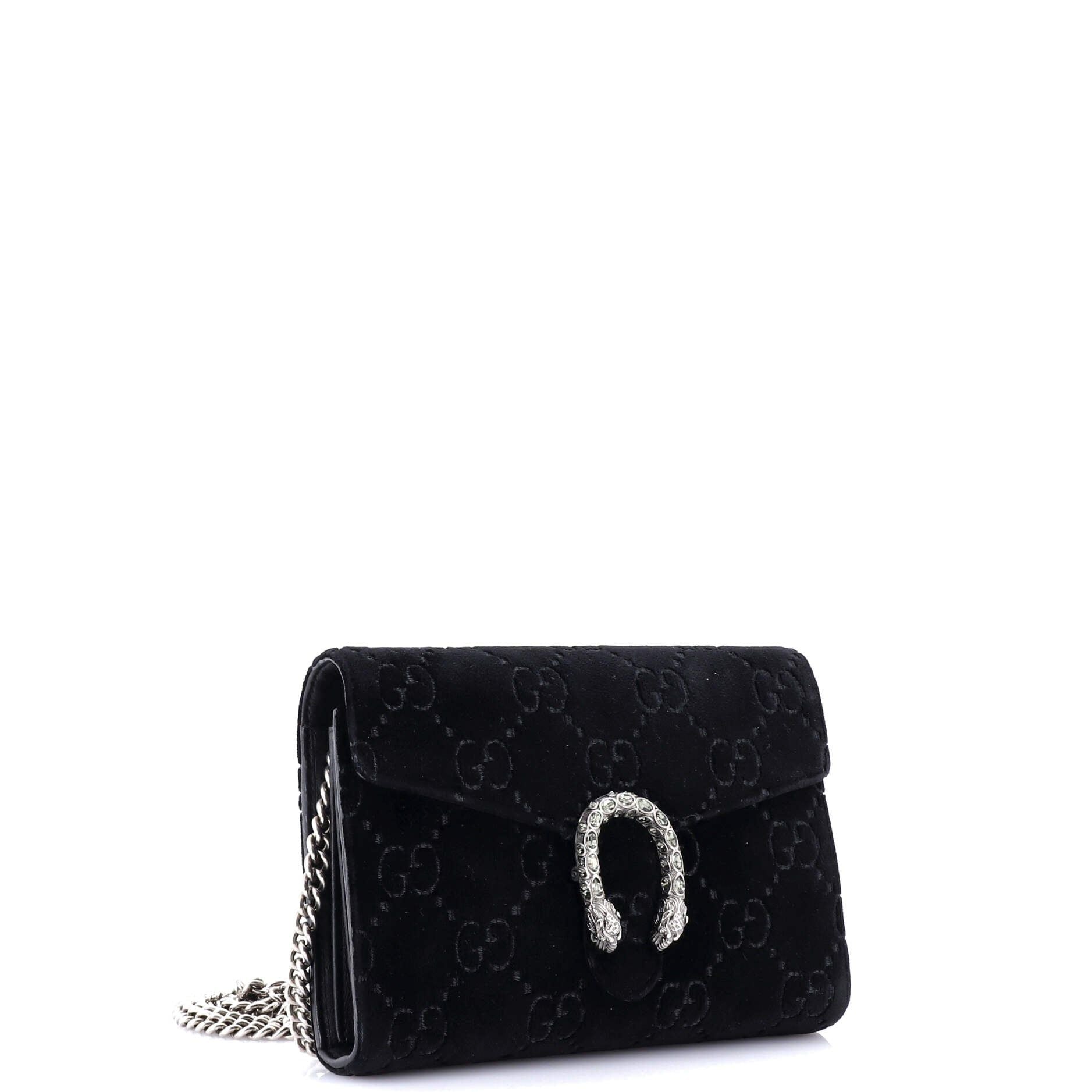 Gucci Dionysus Chain Wallet Gg Velvet Small