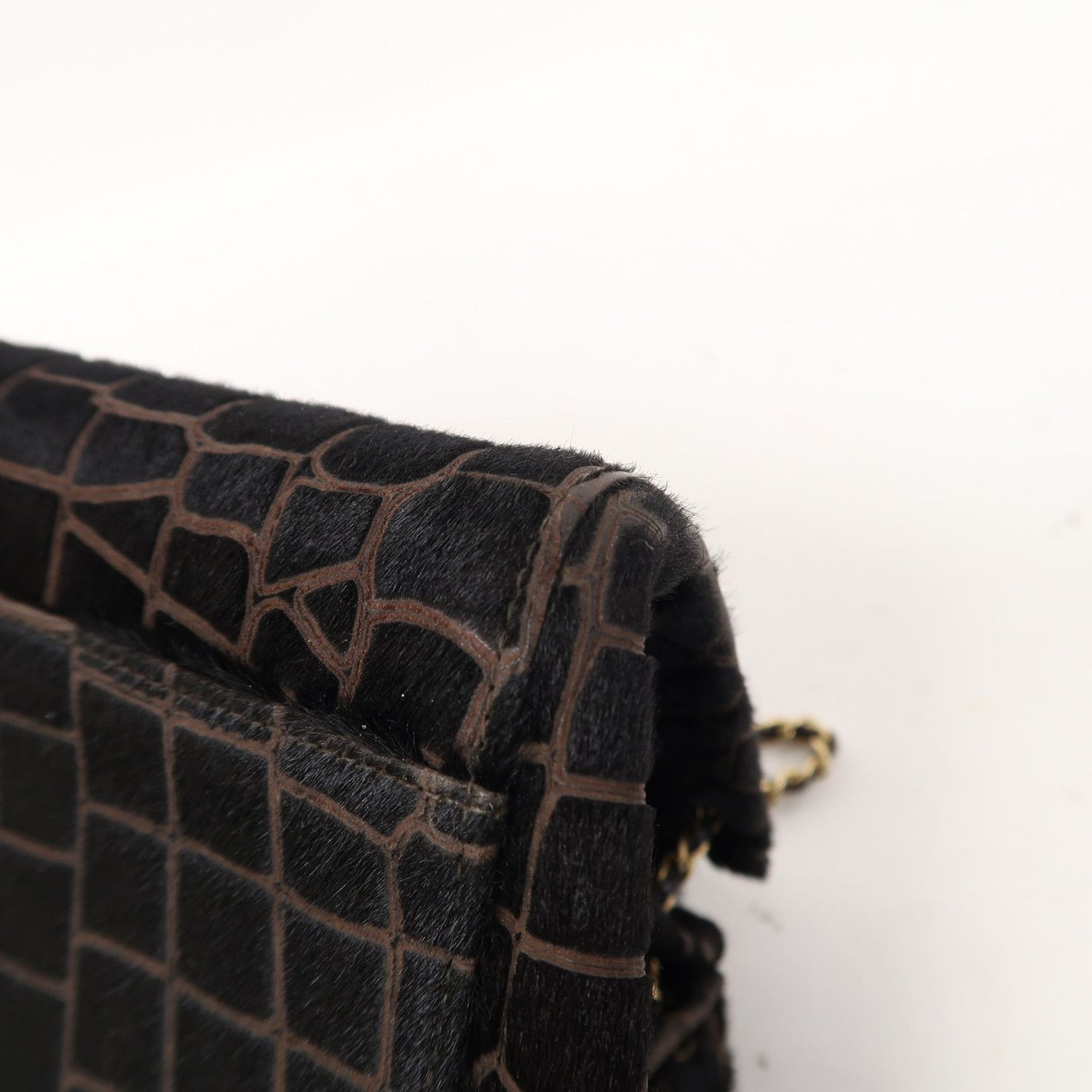 Chanel Black Horsehair 2.55 Chain Shoulder Gold Chain Shoulder Back Bag Black Shoulder Bag Ot
