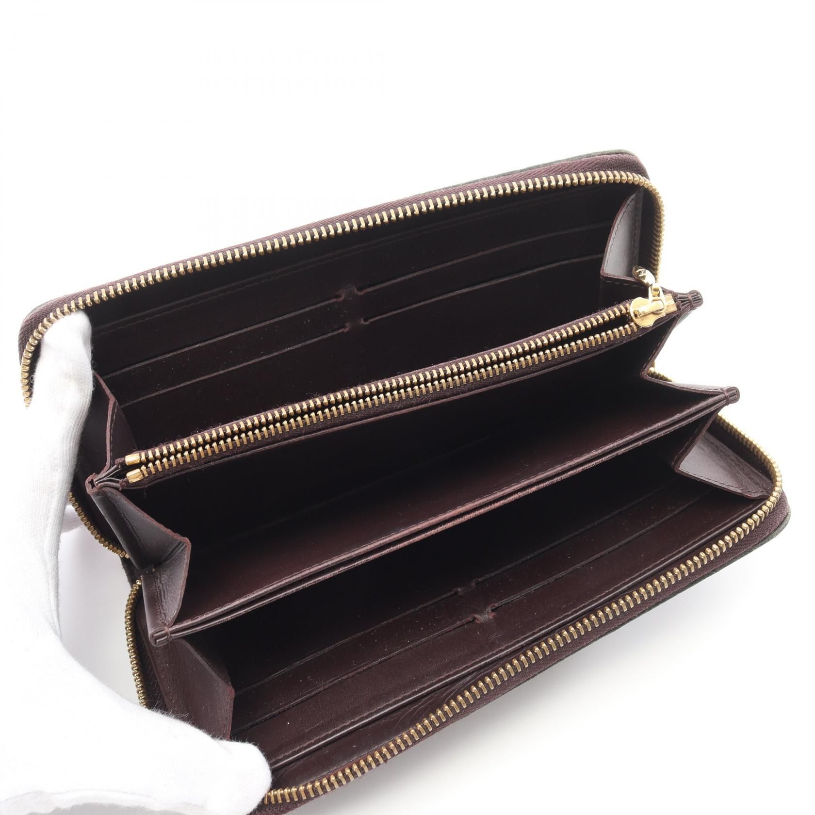 Louis Vuitton Zippy Wallet Amarrant Purple Around Long Wallet M 93522