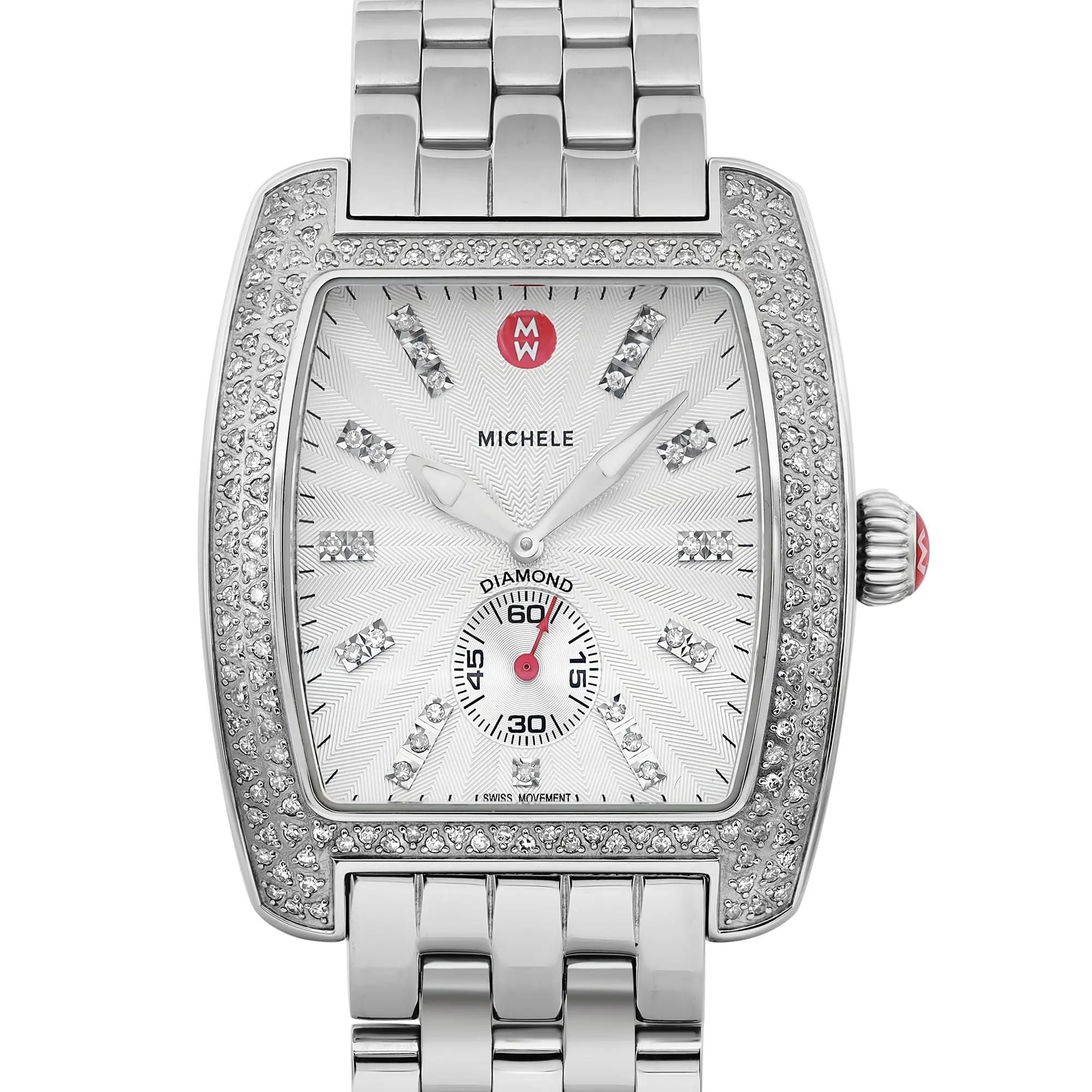 Michele Urban Diamond Silver Dial Quartz Ladies Watch MWW02T000001