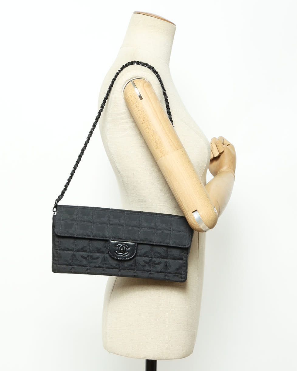 Chanel East West Chocolate Bar Shoulder Bag