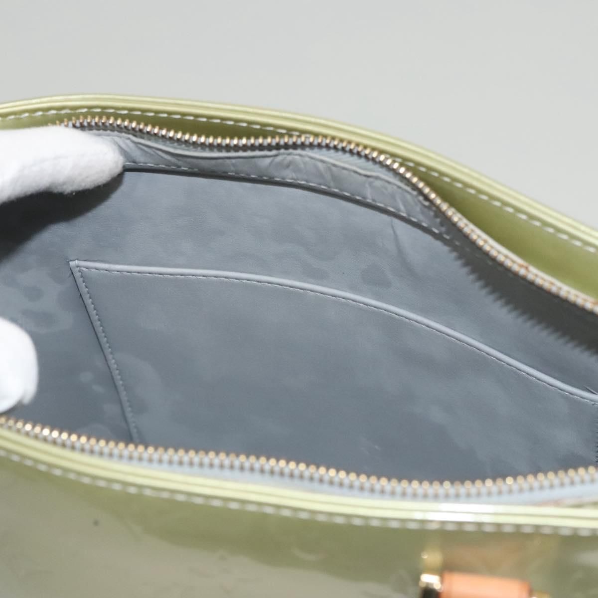 Louis Vuitton Vernis Houston Hand Bag Gris M 91053 Lv Auth