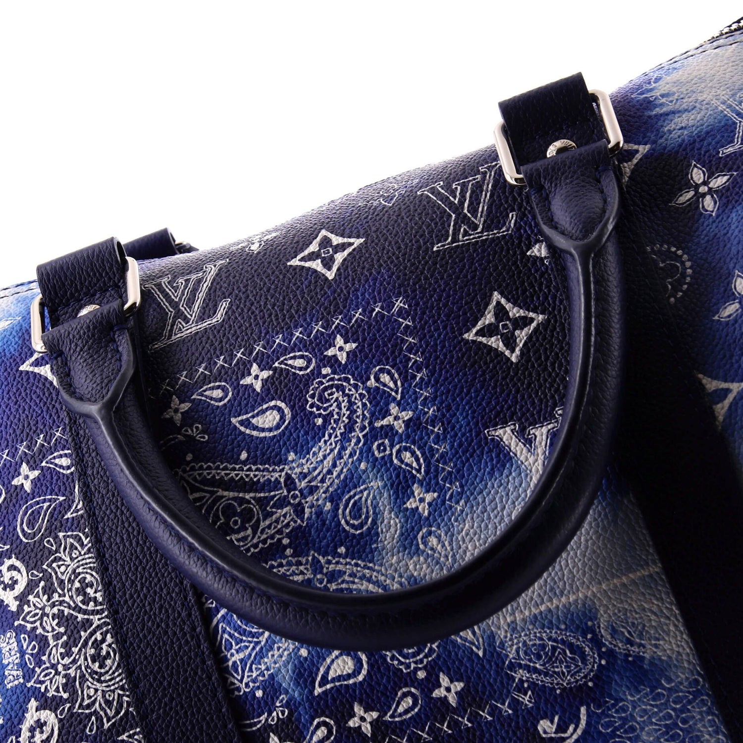 Louis Vuitton Keepall Bandouliere Bag Limited Edition Monogram Bandana Leather 50