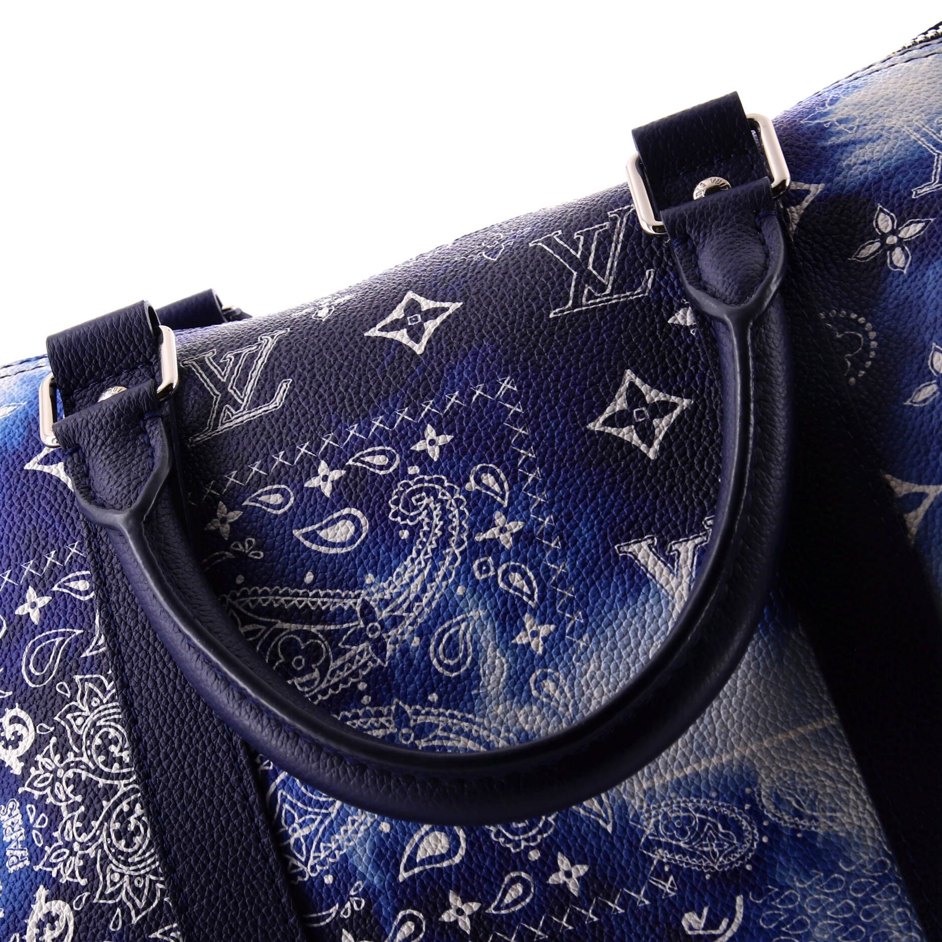 Louis Vuitton Keepall Bandouliere Bag Limited Edition Monogram Bandana Leather 50