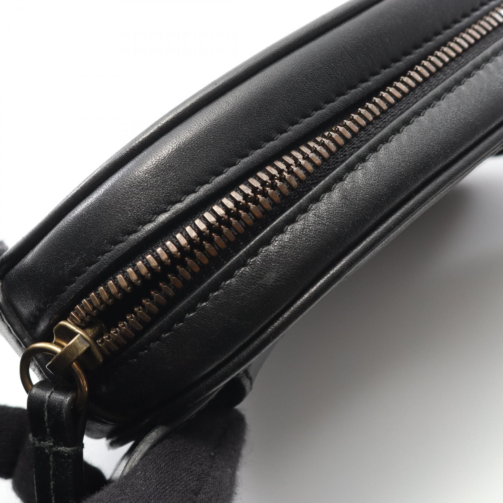 Gucci Gg Marmont Waist Bag Black Leather 476434