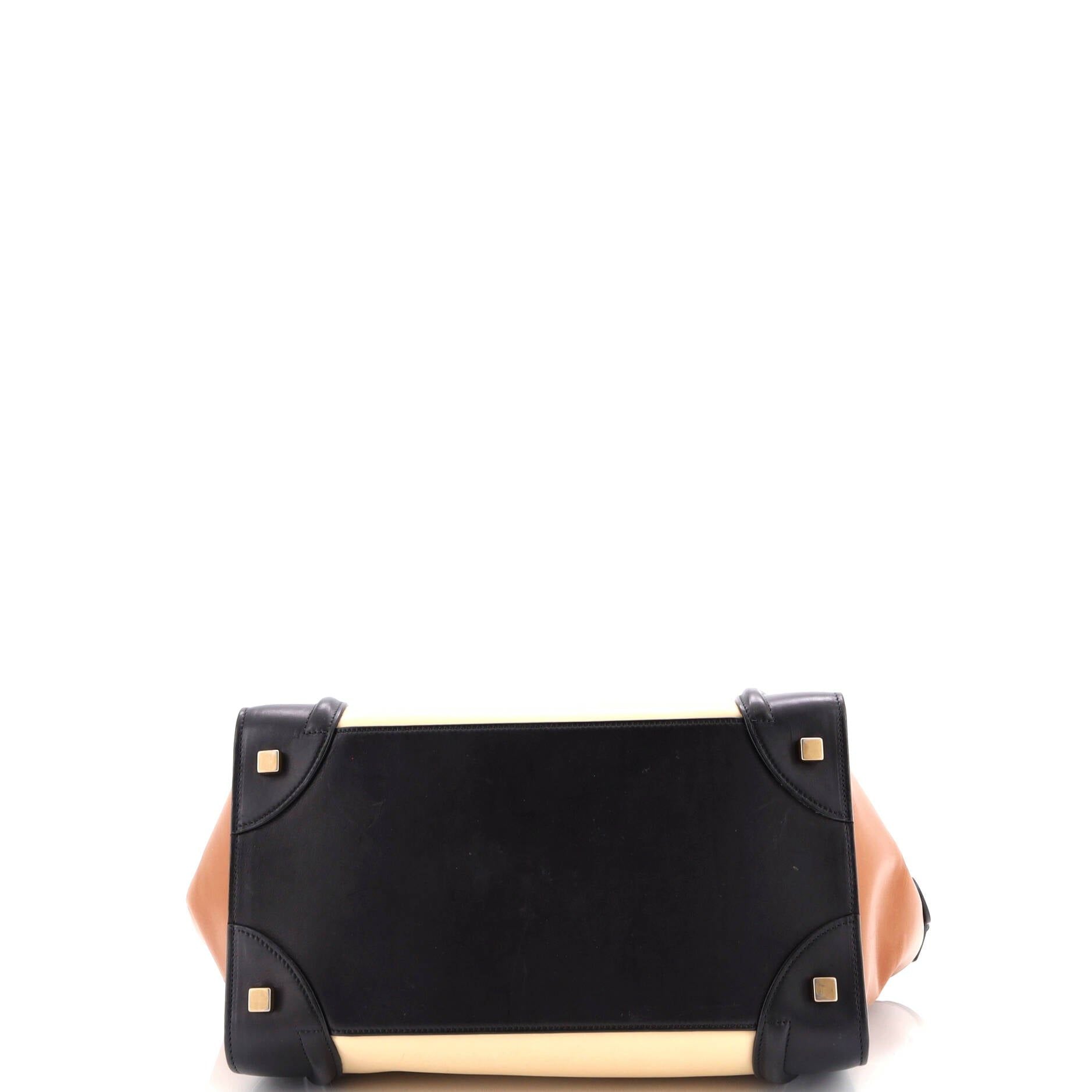 Celine Tricolor Luggage Bag Leather Mini