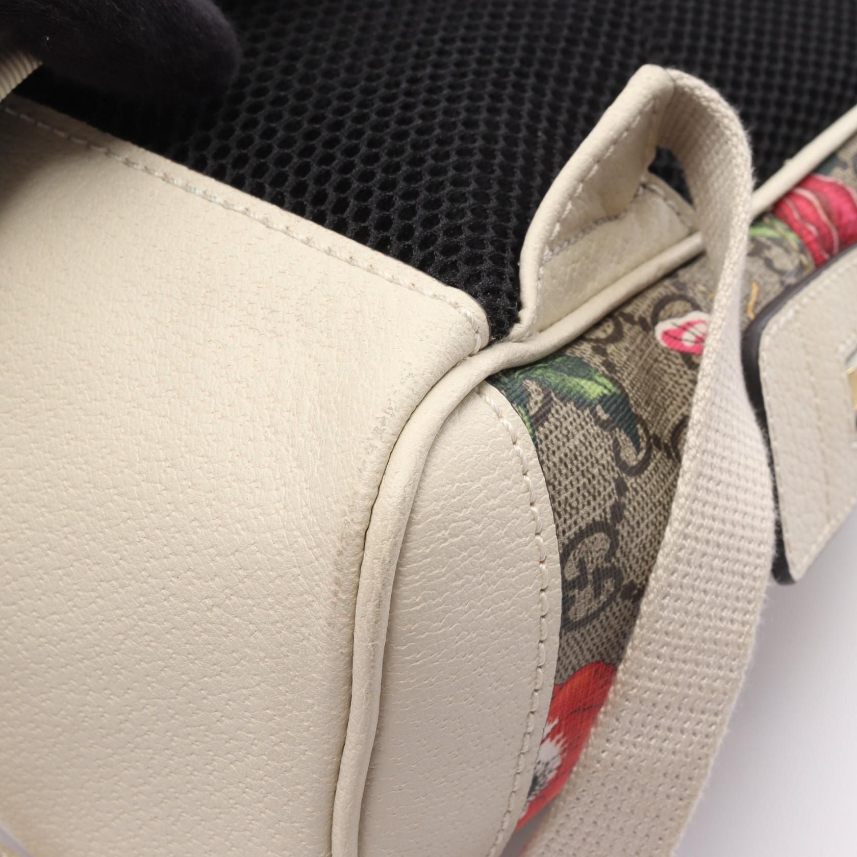 Gucci Ophidia Gg Supreme Sherry Line Backpack Backpack Beige White Multicolor Pvc Coated Canvas 547965
