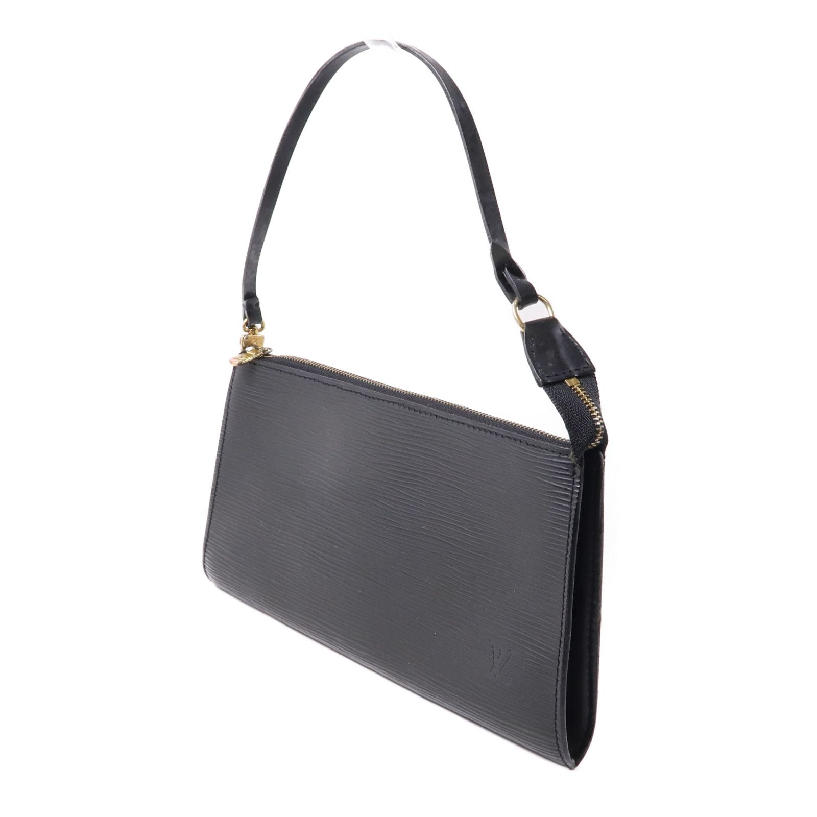 Louis Vuitton Epi Pochette Accessoires Pouch Gold Handmade Bag Black Black Handbag M 5294