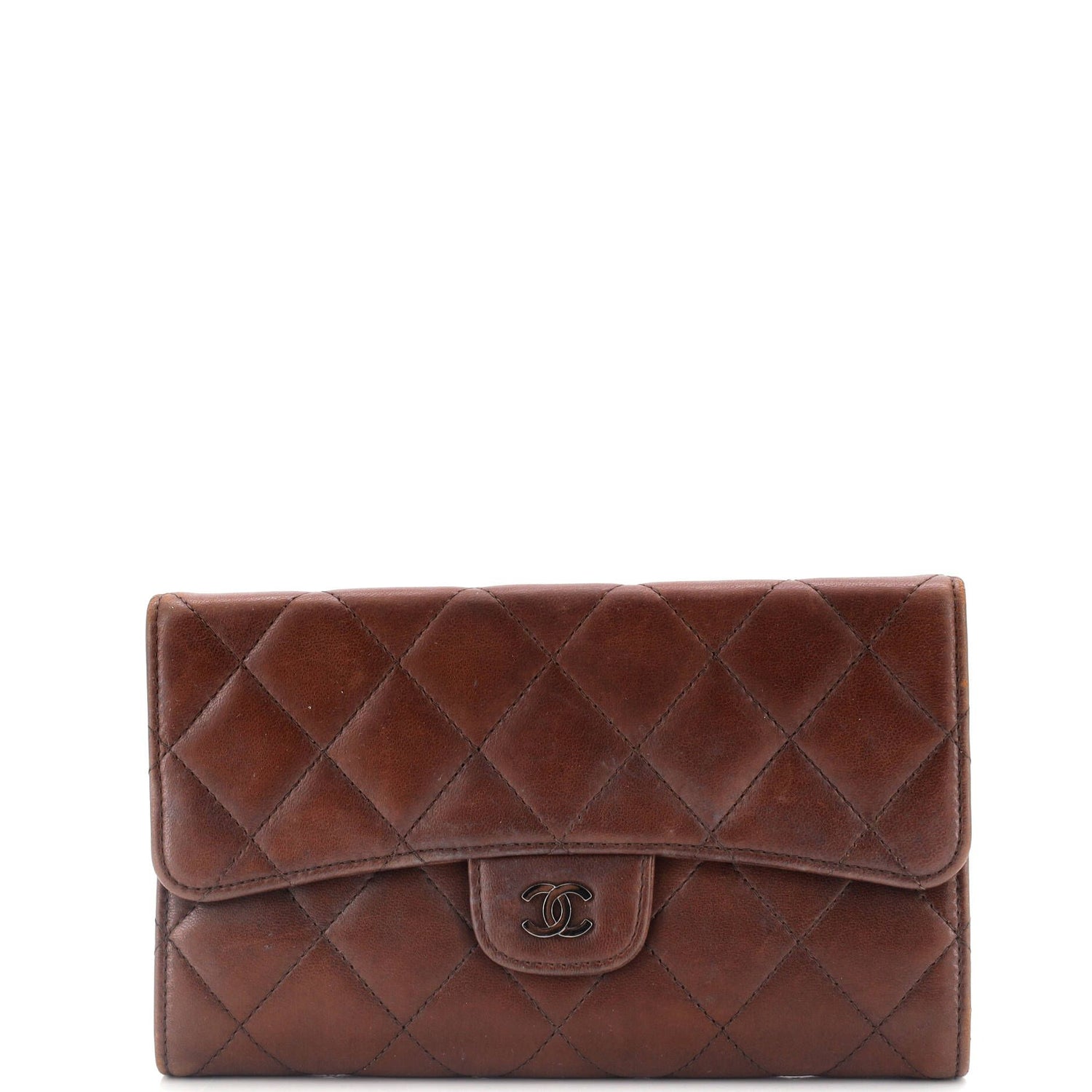 Chanel Trifold Classic Flap Wallet Quilted Lambskin