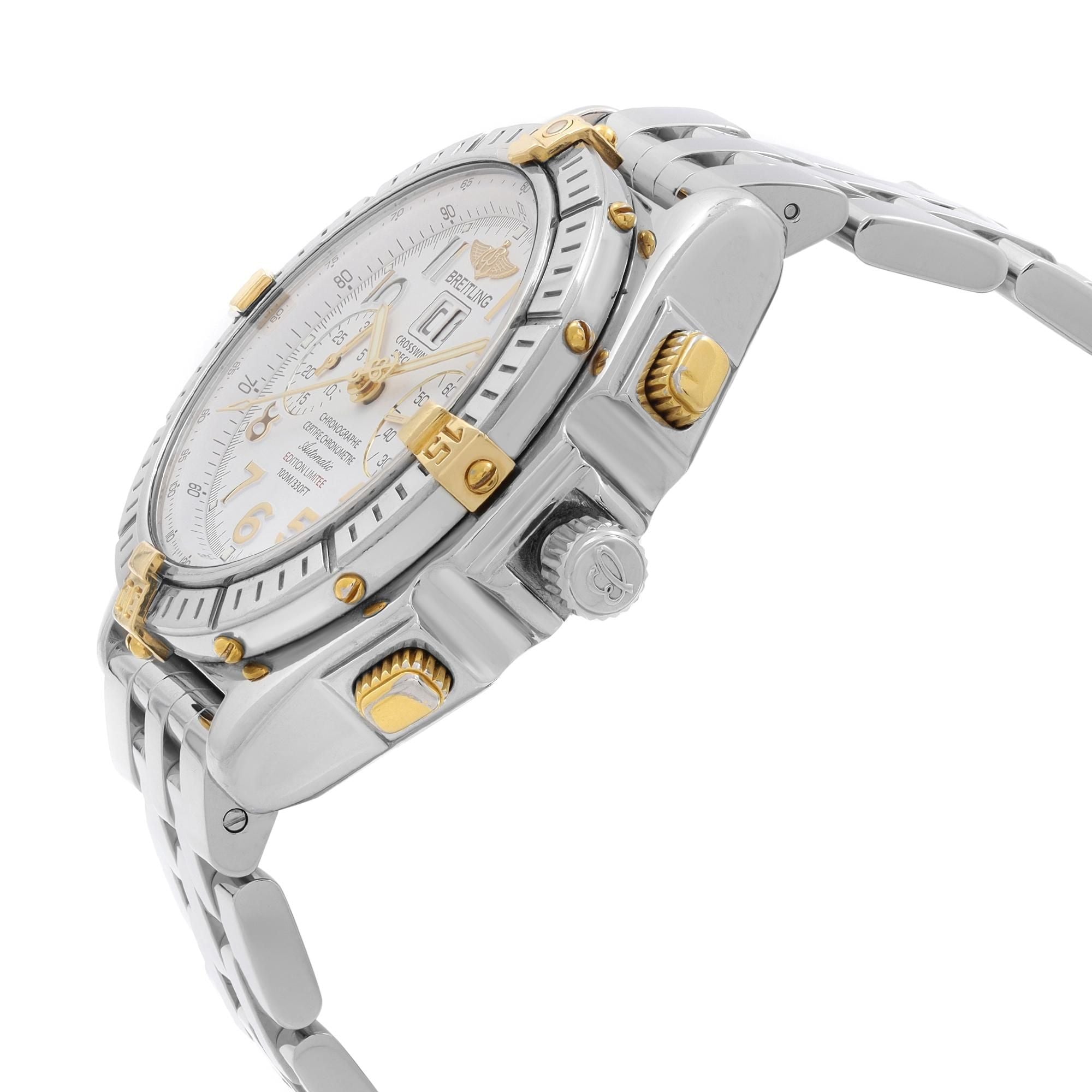 Breitling Crosswind 44mm Limited Steel White Dial Automatic Watch B44356
