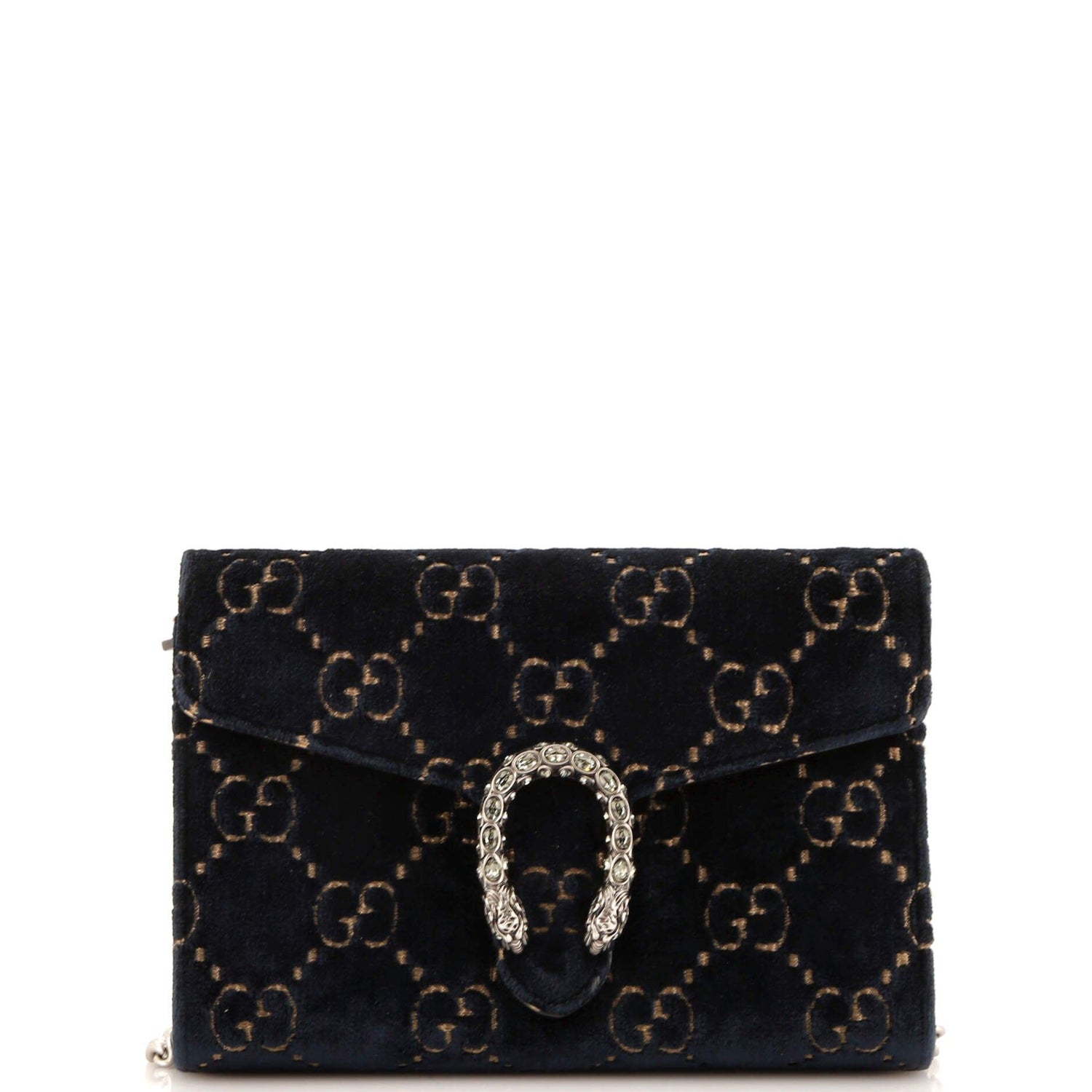 Gucci Dionysus Chain Wallet Gg Velvet Small