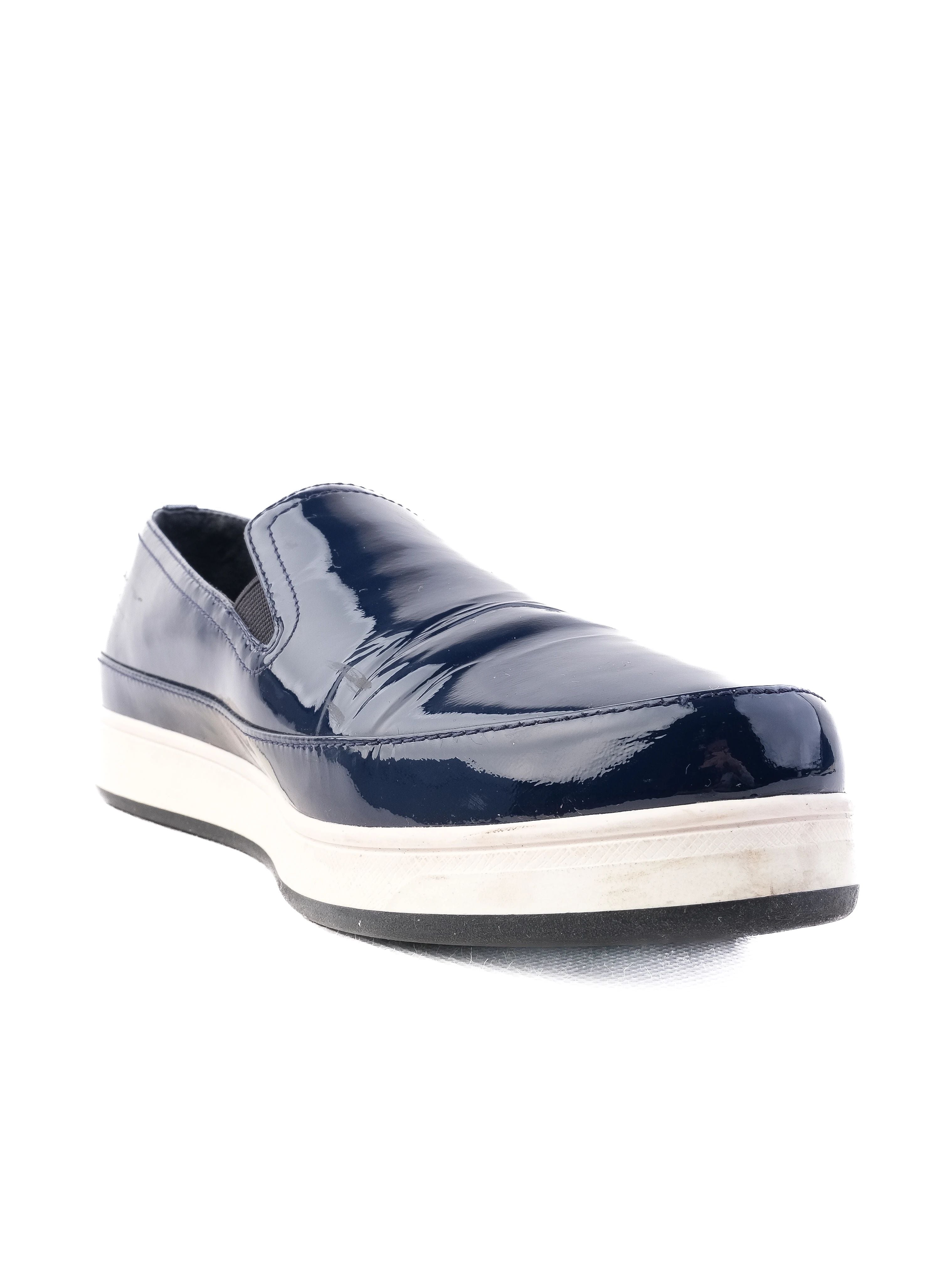 Excellent Prada Slip-On Shoes Blue Lacquer WomenÕs Size Not Specified