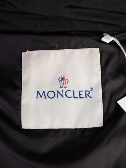Excellent Moncler Black Puffer Coat with Hood Size L