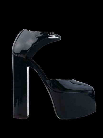 NEW Giuseppe Zanotti Black Leather Platform High Heels Size 35