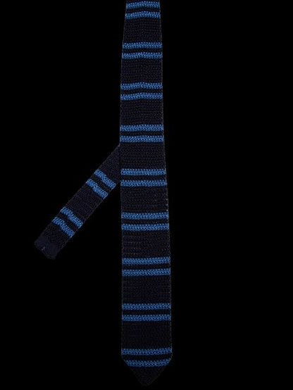 Excellent Jack Spade Blue Silk Knitted Necktie with Stripes