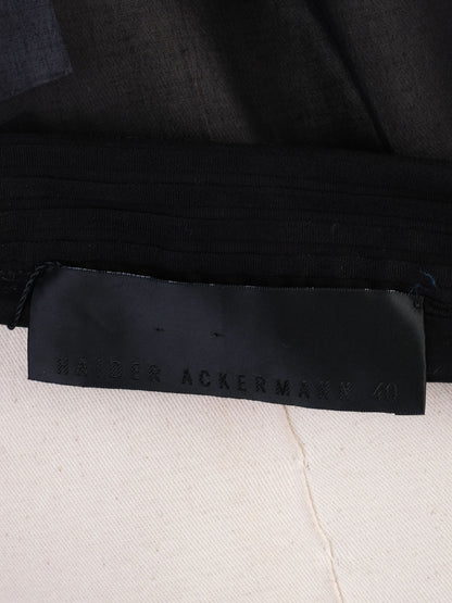 Excellent Haider Ackermann Black Sheer One-Shoulder Top Size M