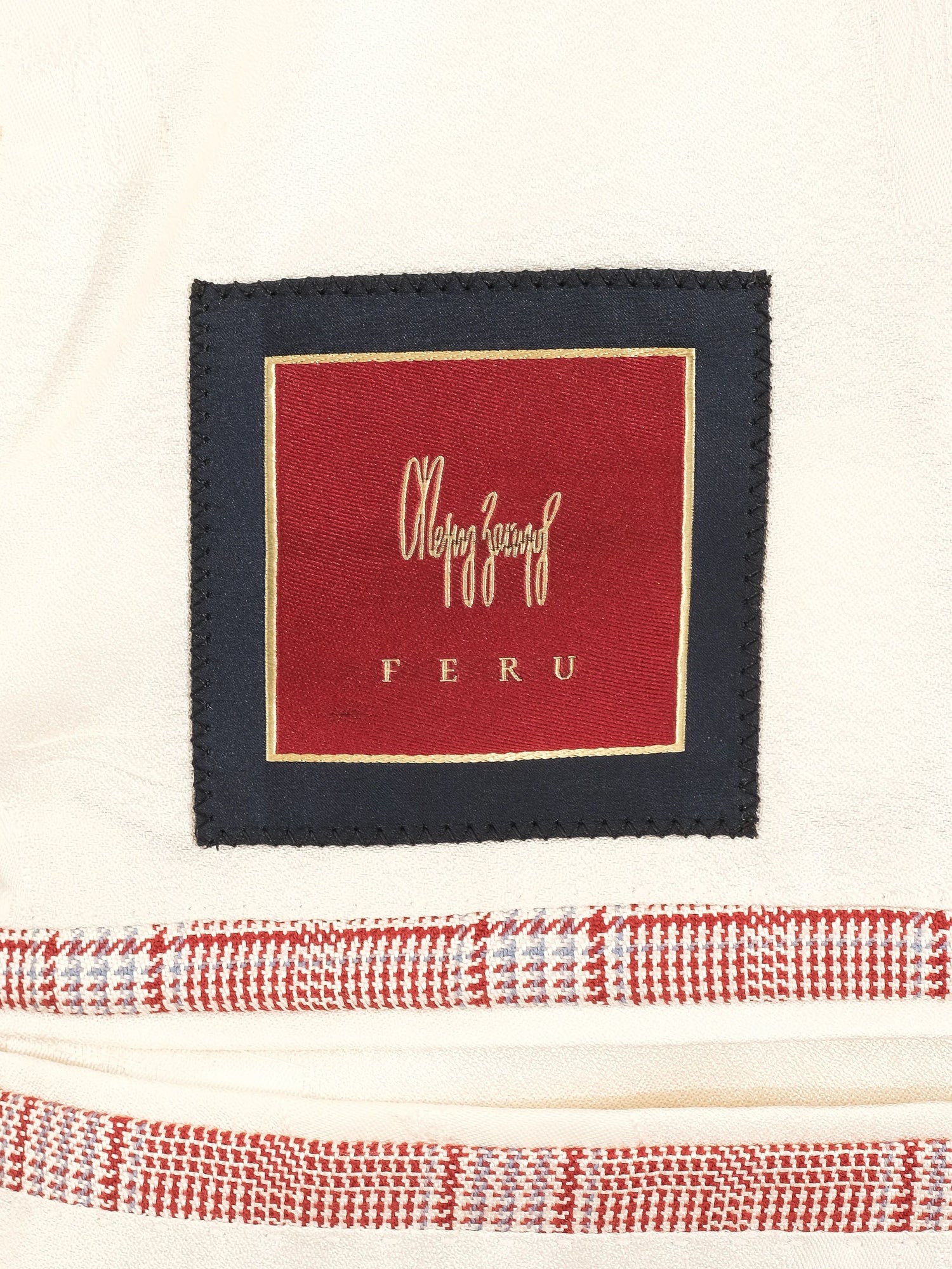 Excellent Feru Plaid Blazer Combined Wool Size M for Men