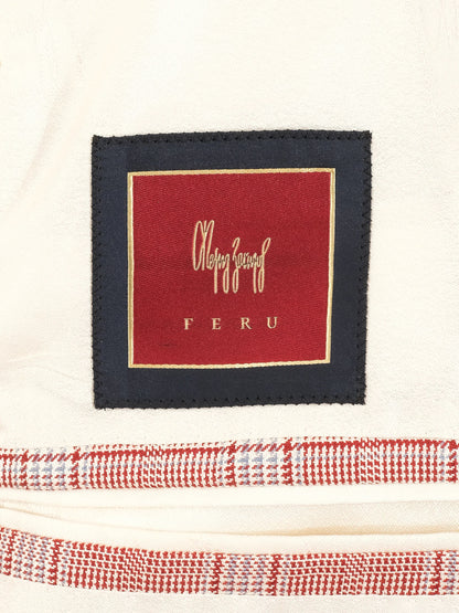 Excellent Feru Plaid Blazer Combined Wool Size M for Men