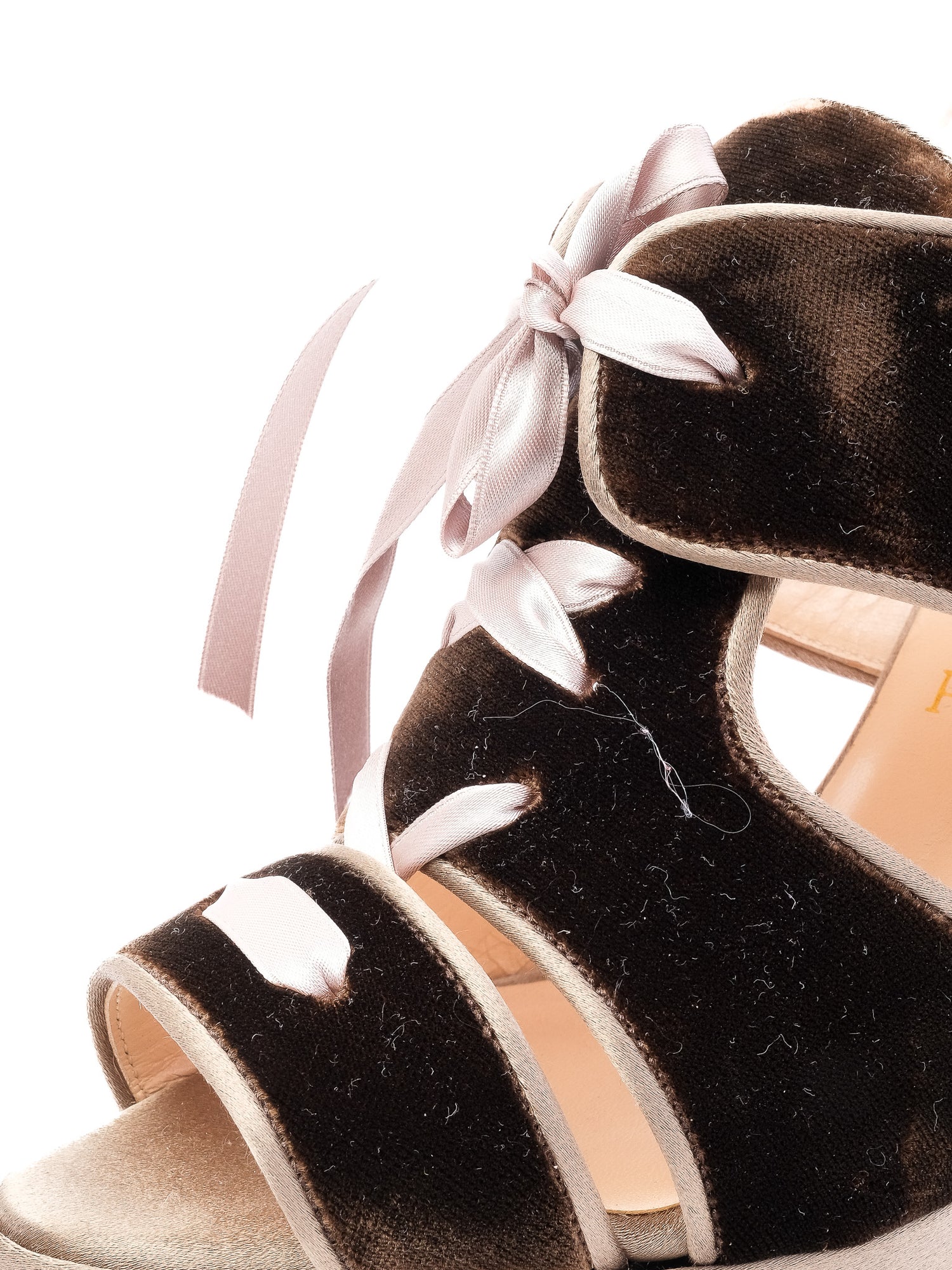 Christian Louboutin Excellent Condition Brown Velvet Heels Size 37.5