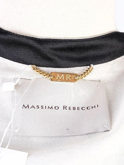 Excellent Massimo Rebechi Blue Viscose Long Blazer Size L