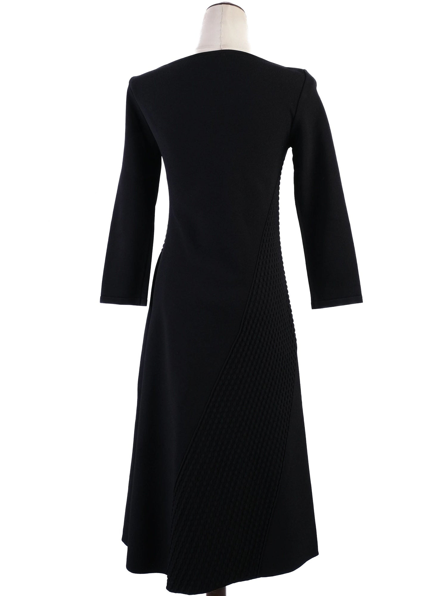 Excellent Roberto Cavalli Black Viscose Dress Size M Long Sleeve