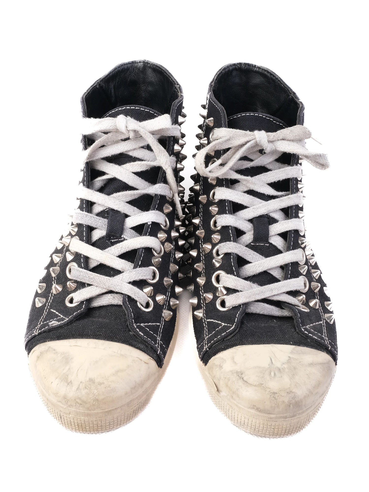 Good Gienchi Black Studded High-Top Sneakers Size 41 Men