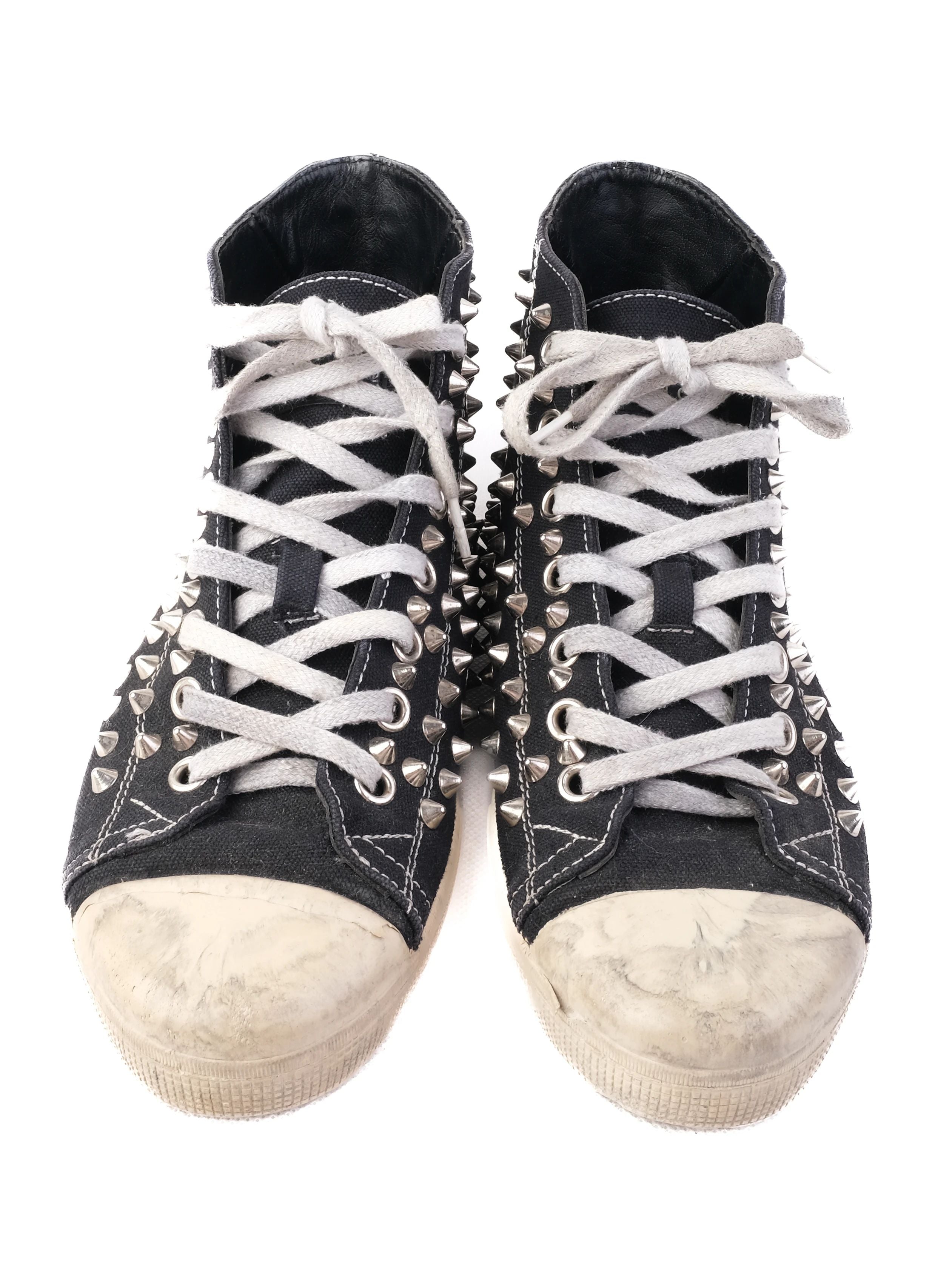 Good Gienchi Black Studded High-Top Sneakers Size 41 Men