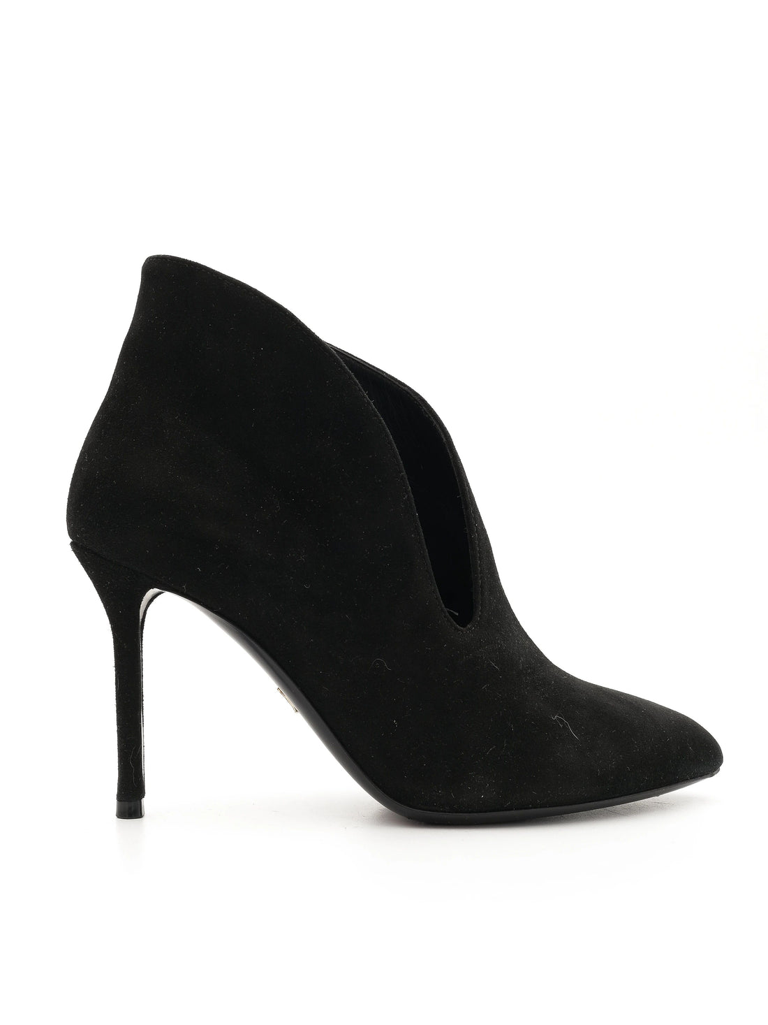 Excellent Ballin Black Leather High-Heeled Ankle Boots, Size 36.5
