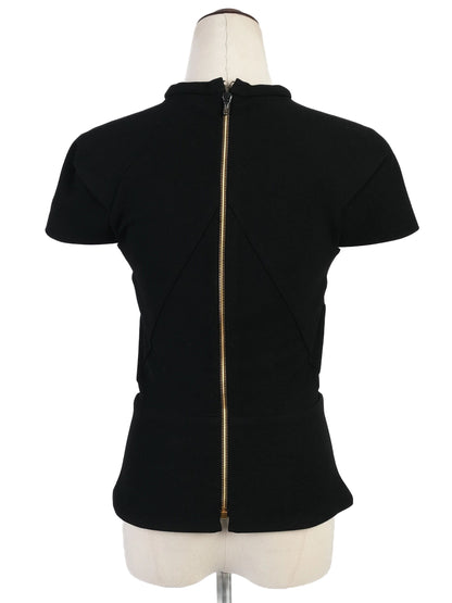 EXCELLENT Roland Mouret Black Viscose Top Size S with Structured Shoulders