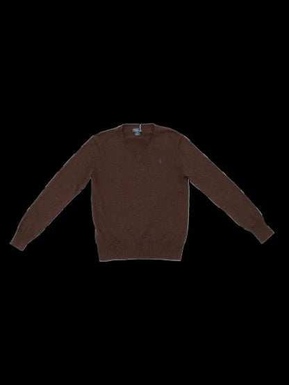 Excellent Polo Ralph Lauren Orange Cotton V-Neck Sweater Size 14 Kids