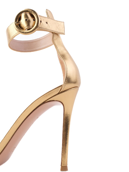 Excellent Gianvito Rossi Yellow Leather High-Heeled Sandals
