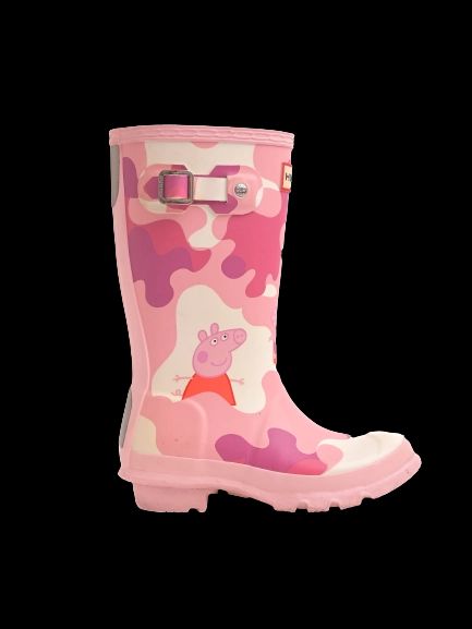 Good Condition Hunter Pink Camo Rain Boots for Kids Size 29