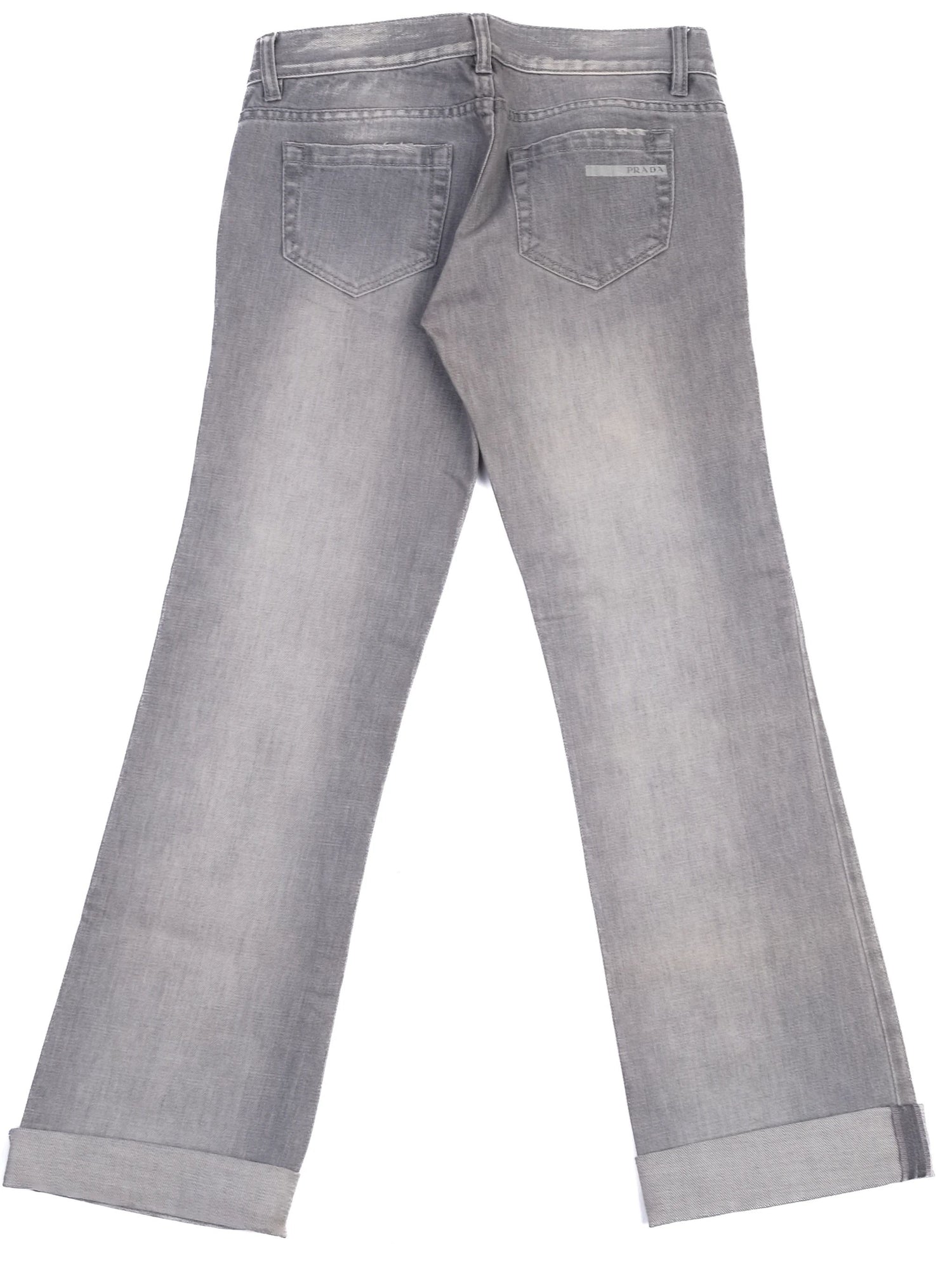 Excellent Prada Gray Cotton Jeans Women&