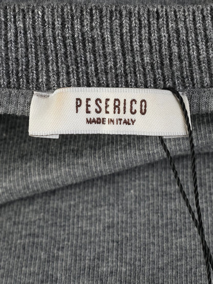 Excellent Peserico Gray Wool Long Sleeve Top Size L