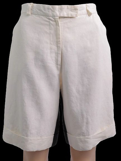 GF Ferre White Polyester Shorts Size S - Excellent Condition