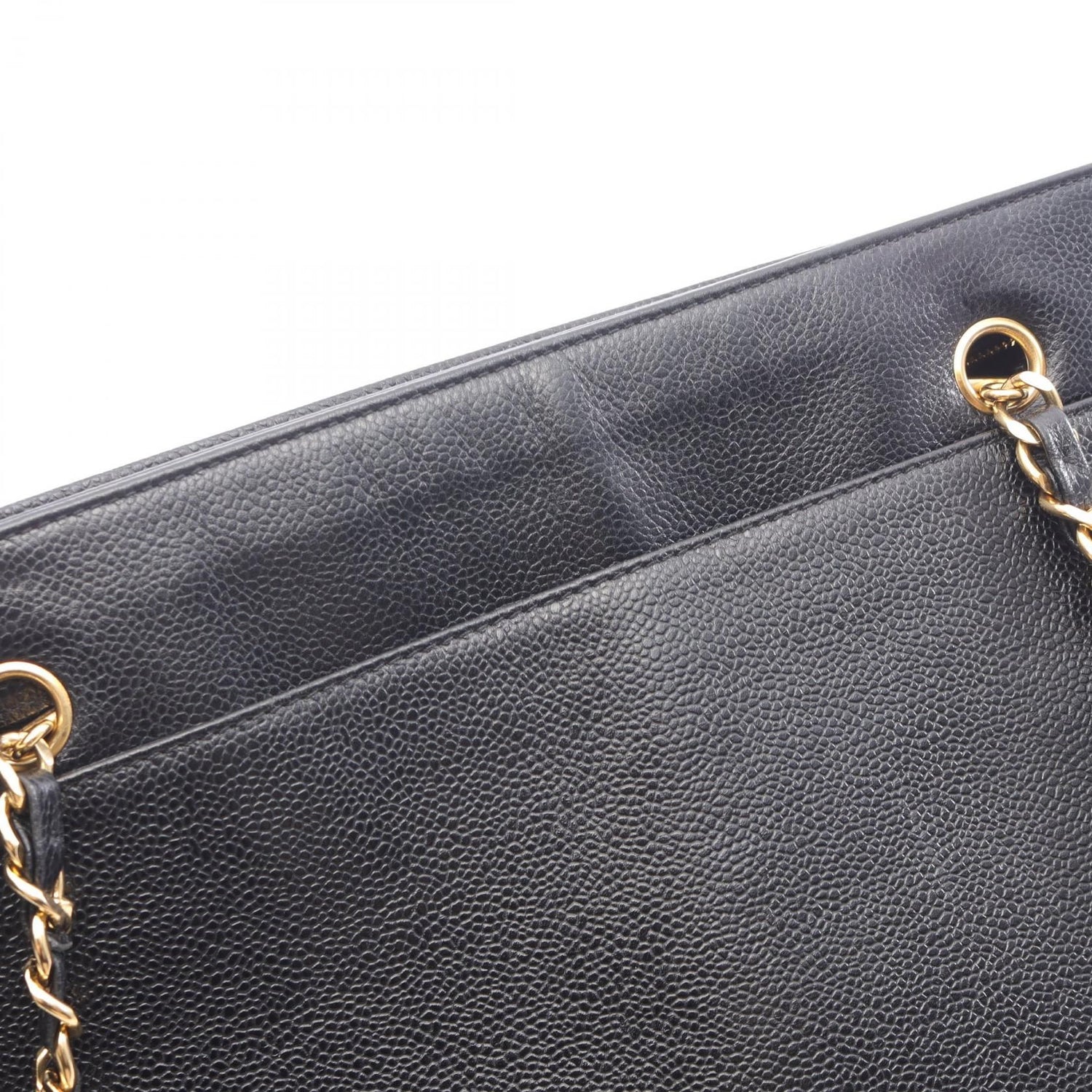 Chanel Black Trip Luco Co Tote Bag Calfskin (cowhide)