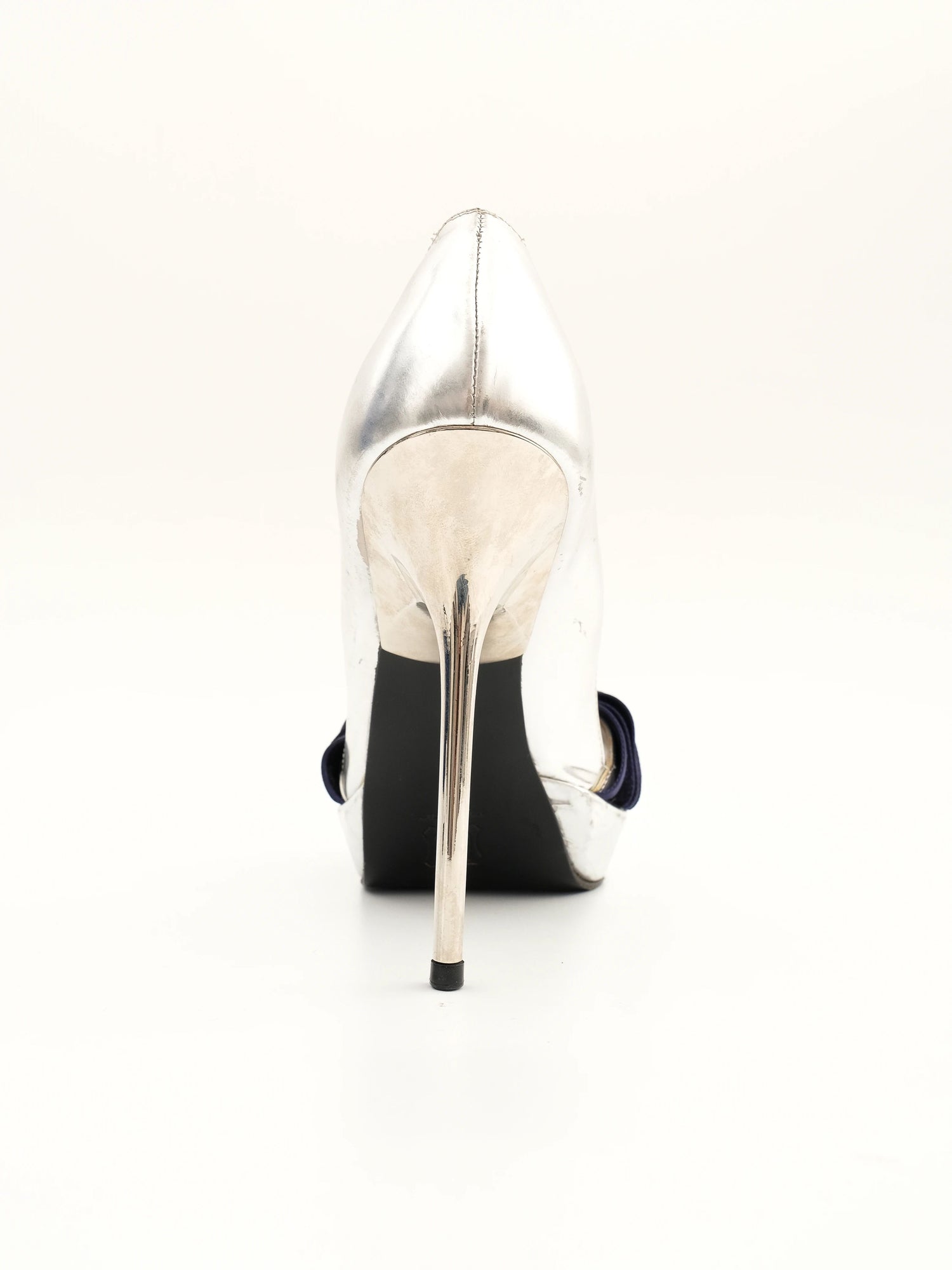 Good Bruno Frisoni Gray Leather High-Heeled Shoes Size 36