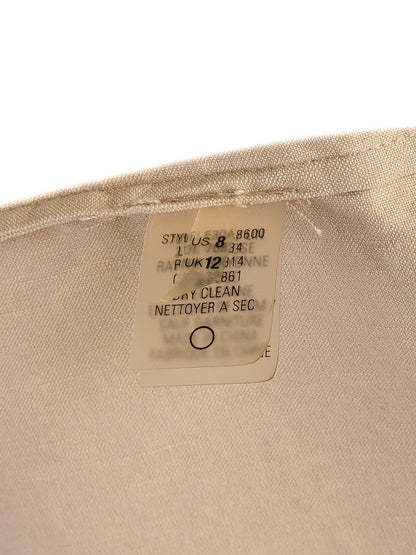 Elie Tahari White Viscose Dress XS with Zipper Pockets