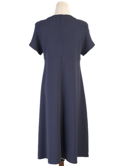 Max Mara Blue Viscose A-Line Dress Size L Excellent Condition