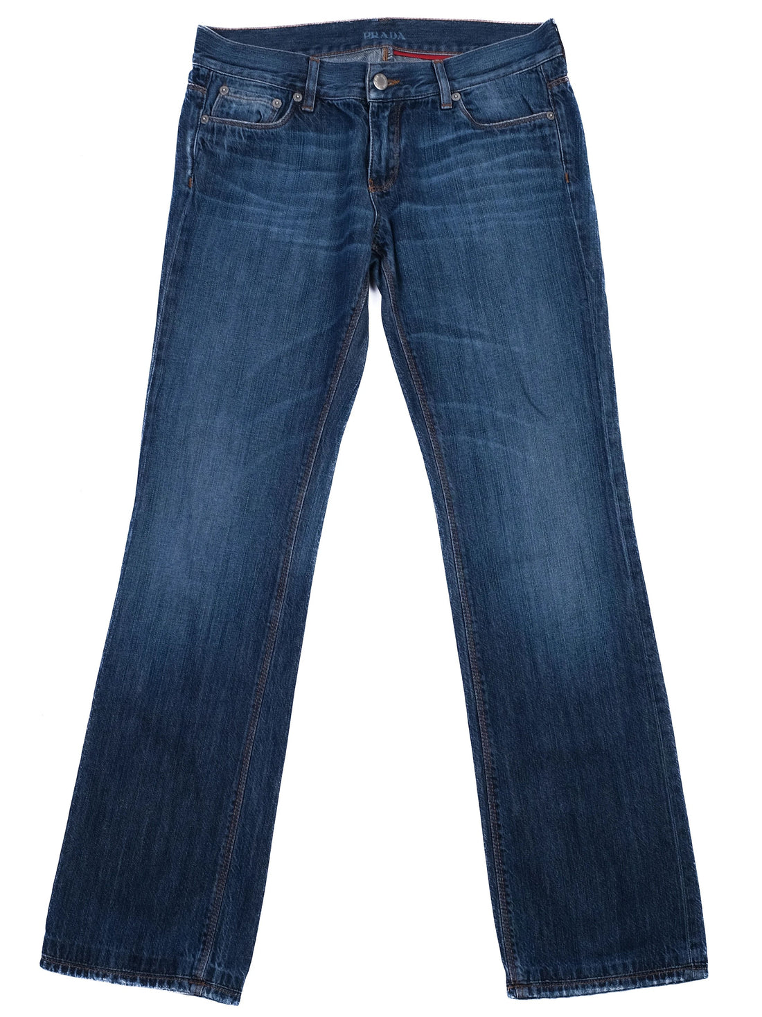 Prada Blue Cotton Jeans Classic Five-Pocket Style Excellent Condition