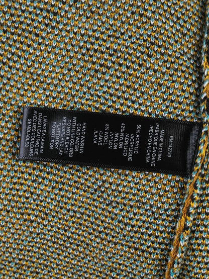 NEW Max Sport Long Wool Cardigan Black Gold Turquoise Houndstooth Women